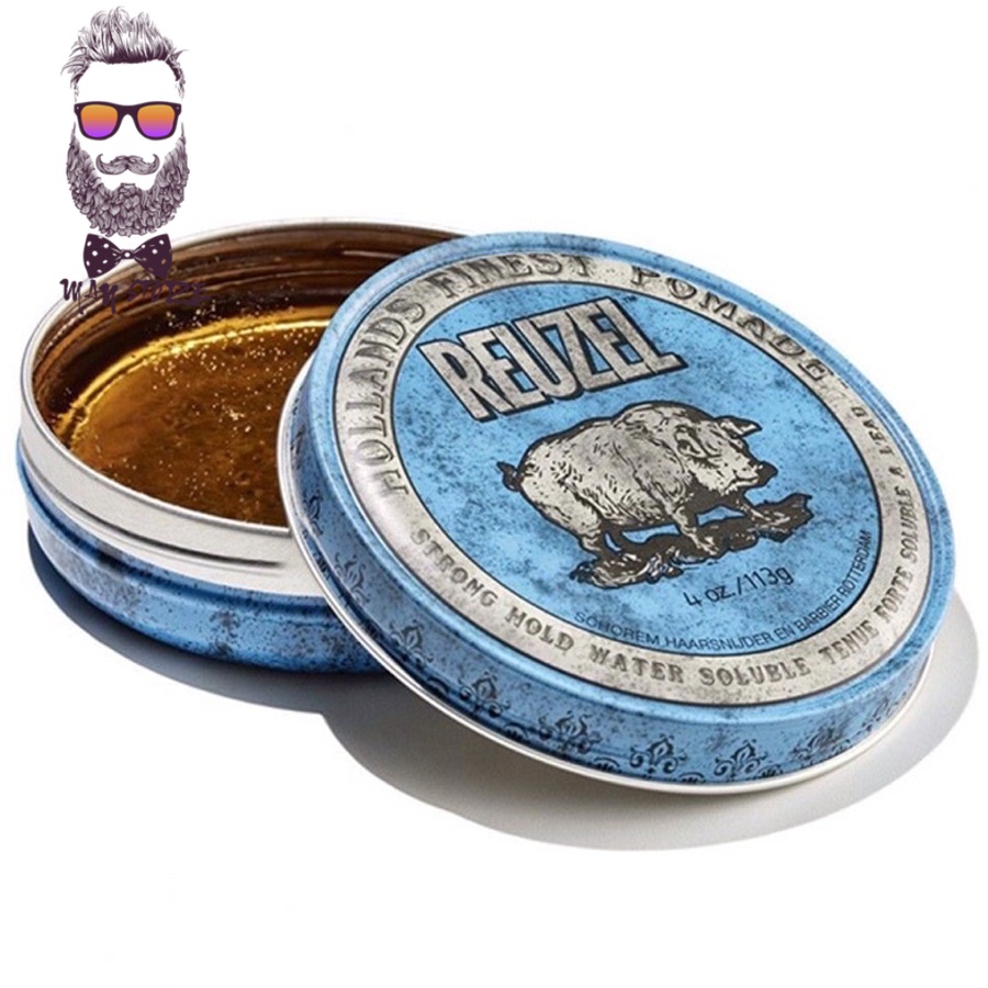 Sáp Vuốt Tóc Nam REUZEL Blue Pomade 113gram - Sáp Vuốt Tóc Lợn Xanh Tạo Kiểu Giúp Mái Tóc Bóng Mượt Chỉn Chu Đẹp Mắt