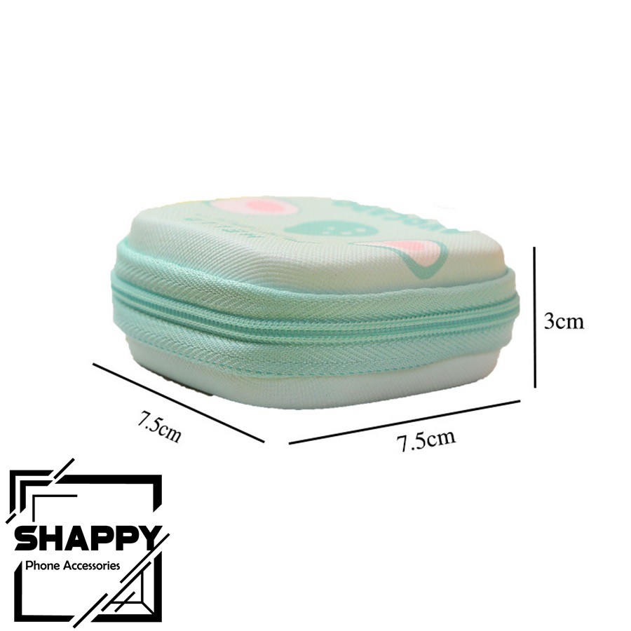 Ví Vuông Mini PU Trái Cây Size 7,5x7,5x3 - Đựng Tai Nghe - Cáp Sạc - Chìa Khóa &amp; Phụ Kiện Mini Các Loại [Shappy Shop]