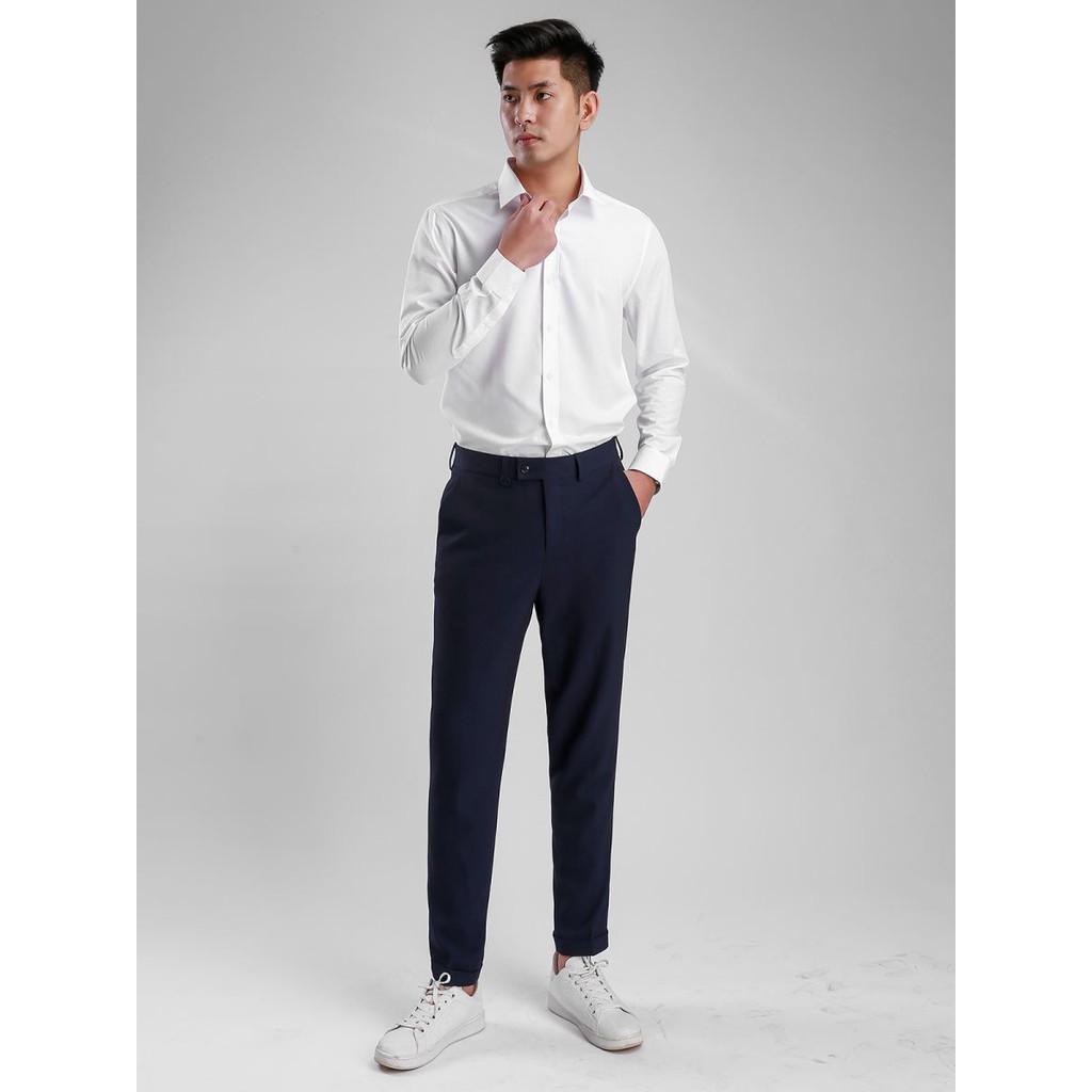 [Mã FAMALLT5 giảm 15% đơn 150K] Áo sơ mi nam dài tay màu trắng họa tiết vuông zic zắc ARISTINO - ALS43707 | BigBuy360 - bigbuy360.vn