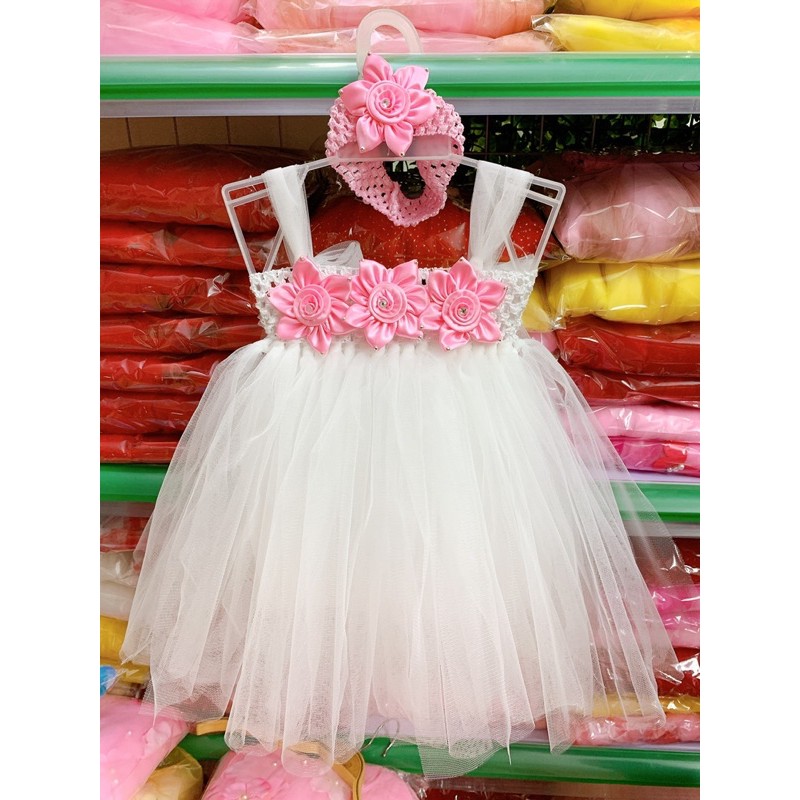 Váy công chúa cho bé ❤️freeship❤️hoa hồng ❤️hoa vàng
