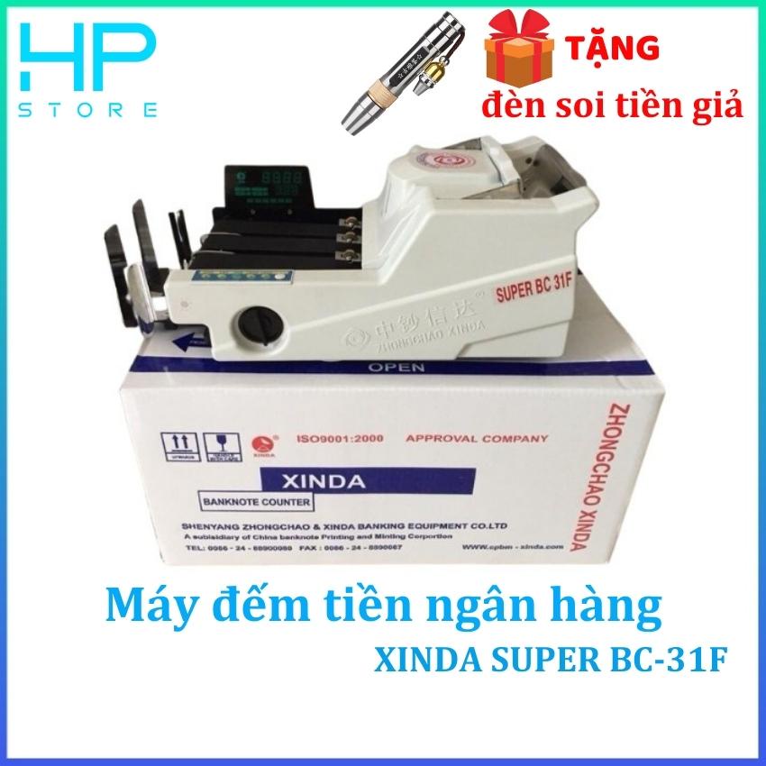 Máy đếm tiền ngân hàng XINDA SUPER BC 31F, siêu bền, chức năng kiểm giả polymer chính xác cao