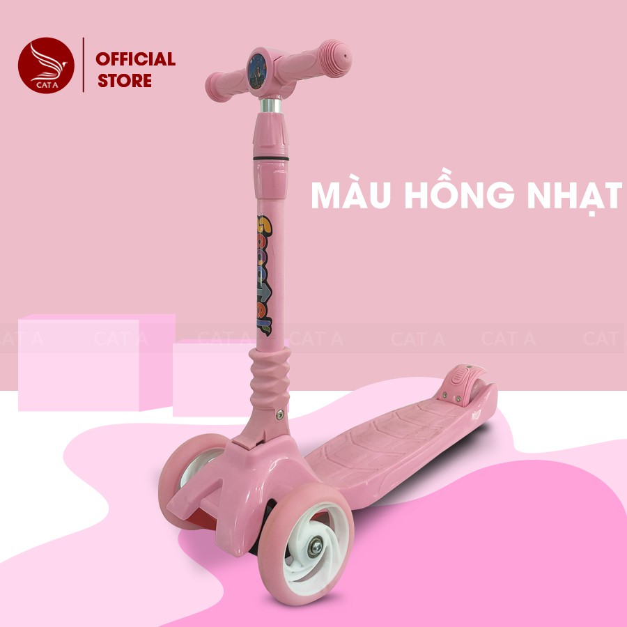 [HÀNG CHÍNH HÃNG] XE SCOOTER JC750 HÀNG XUẤT CAO CẤP -  Bánh xe cao su có đèn phát sáng, gấp gọn, tải trọng cao !