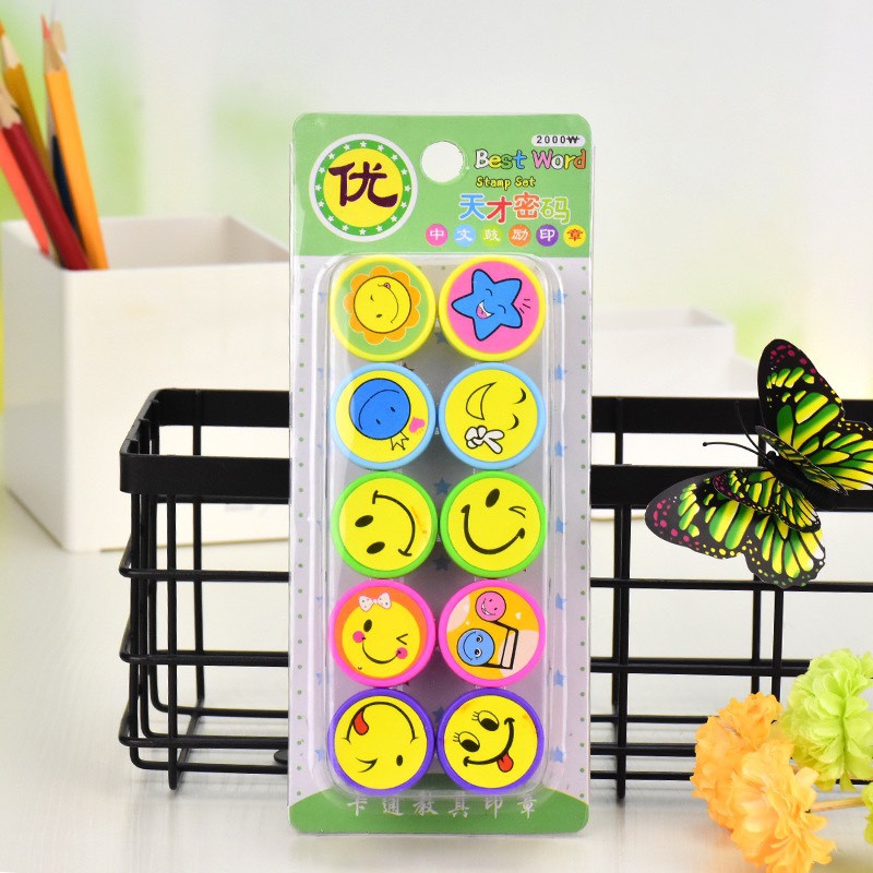 Bộ Sticker 10 Con Dấu Dành Cho Bé