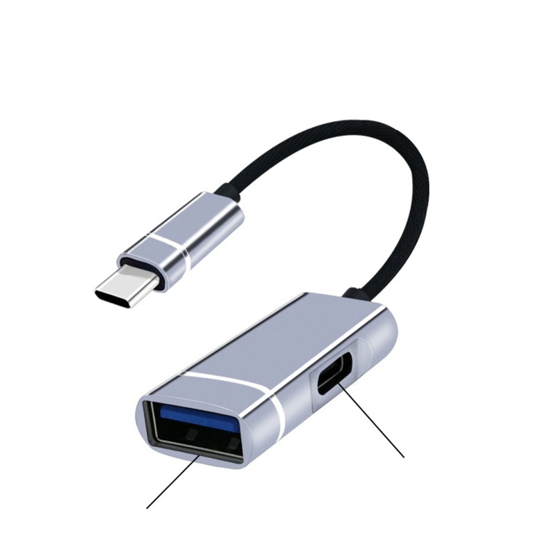 Đầu Chuyển Đổi OTG USB C Sang PD + USB 3.0 2 Trong 1 Thông Minh