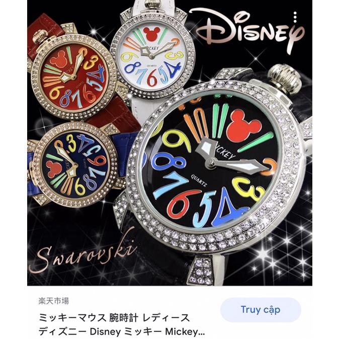 đồng hồ nam nữ Mickey Disney hàng si nhật