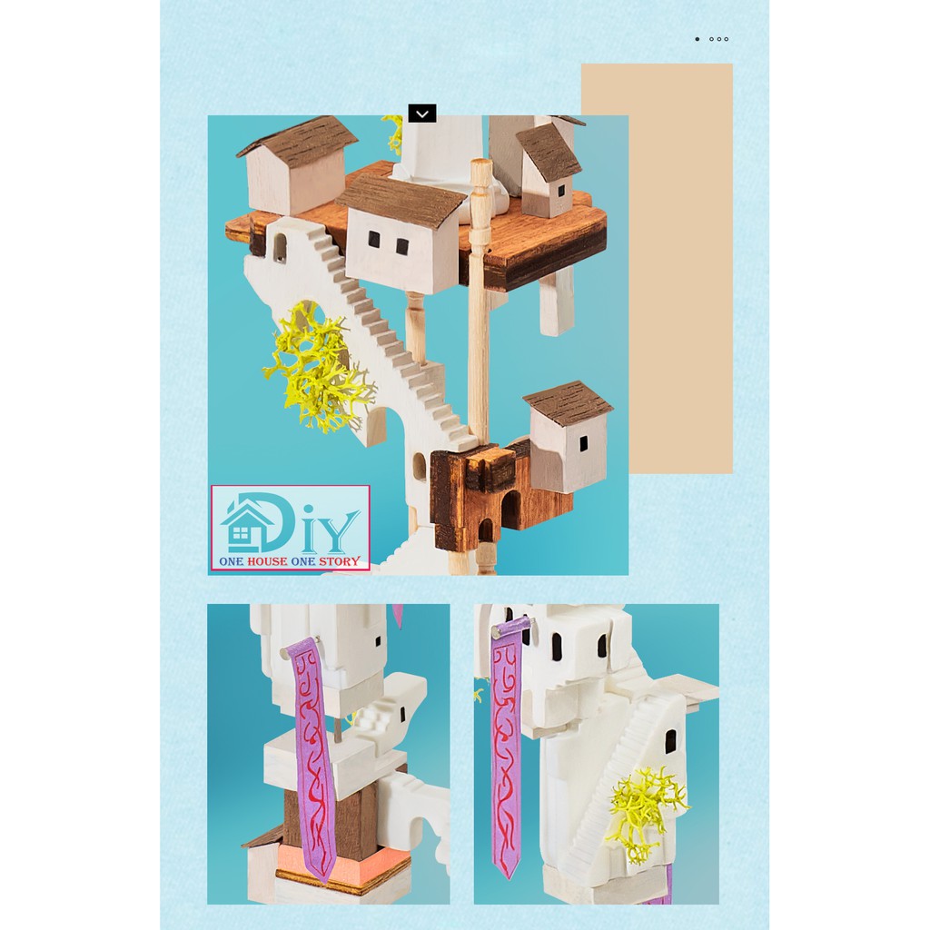 Mô hình nhà búp bê lắp ráp bằng gỗ DIY DRIFTING BOTTLE - Robotime (Kèm keo) - Quà tặng sinh nhật tự làm bằng gỗ