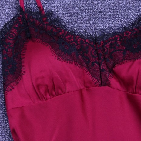 Váy ngủ lụa sexy AMUSE V38🔥SIÊU SALE🔥 Big size 40 tới 65kg hai dây phối chân ren gợi cảm cao cấp đồ ngủ đẹp giá rẻ | BigBuy360 - bigbuy360.vn