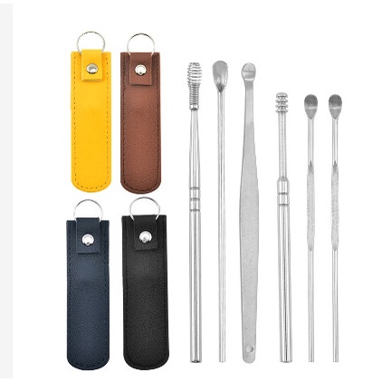 Bộ ngoáy tai chuyên dụng 6 món LOẠI Có Bao Đựng