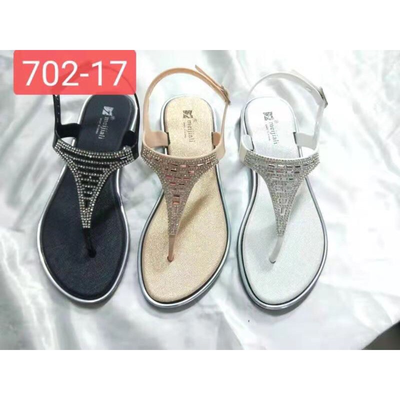 SANDAL NHỰA ĐÍNH ĐÁ SANG CHẢNH