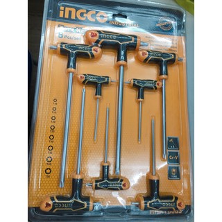 Bộ 8 chìa lục giác tay cầm chữ t ingco hhkt8083