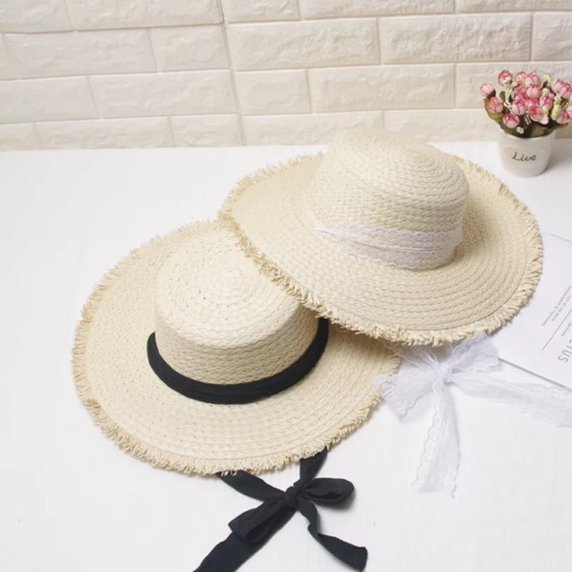 Mũ cói vành to che nắng đi biển- Maben