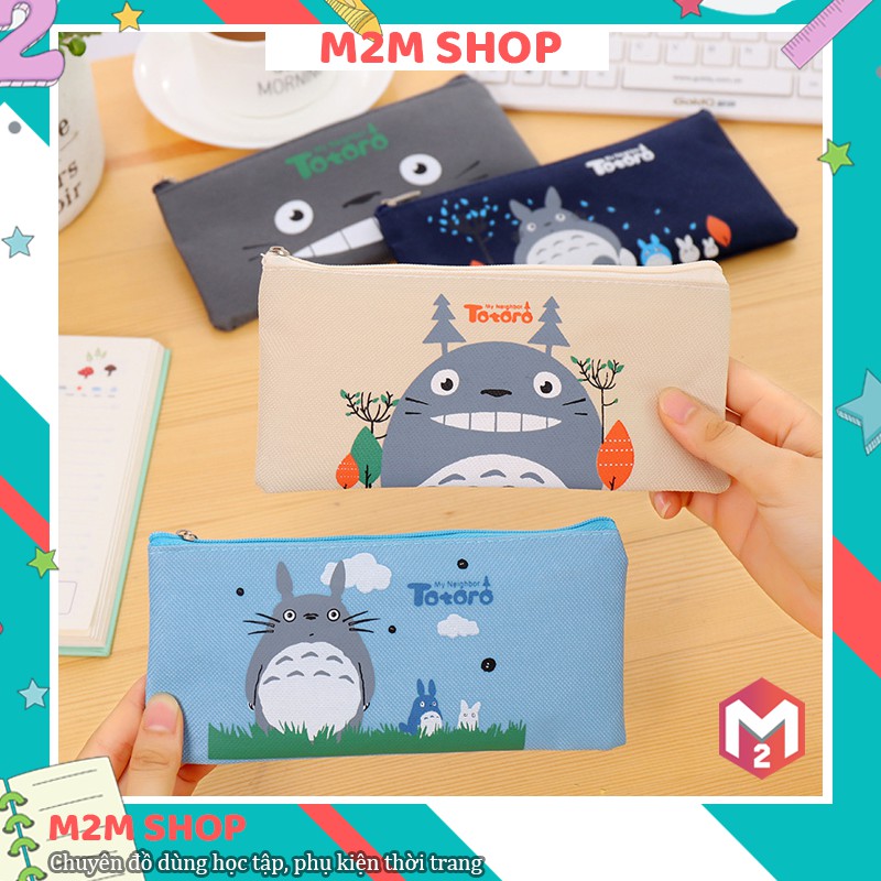 Hộp bút vải hình totoro cute dễ thương nhiều màu sắc