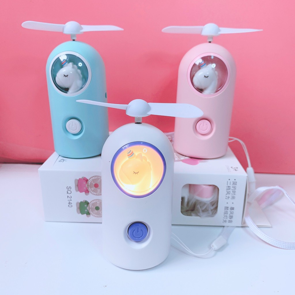 Quạt mini tích điện hình ngựa unico, quạt để bàn (ảnh thật 100%) #5