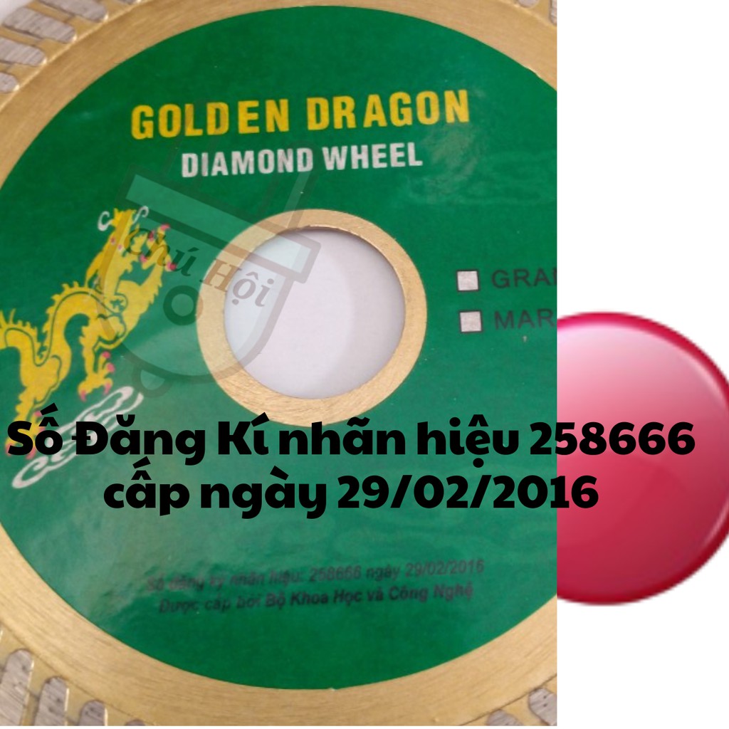 Lưỡi Cắt Gạch Bằng Kim Cương Rồng Vàng 125mm 1 tấc 1 tấc hai tấc rưỡi Golden dragon xanh chính hãng điện nước chú Hội