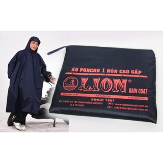 Áo mưa cánh dơi lion ( loại vải polye siêu nhẹ)