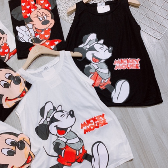 [Mã WARN10 giảm 10k đơn 99k] BÁN SỈ ÁO PHÔNG SÁT NÁCH MICKY 2 MÀU ĐEN TRẮNG | BigBuy360 - bigbuy360.vn