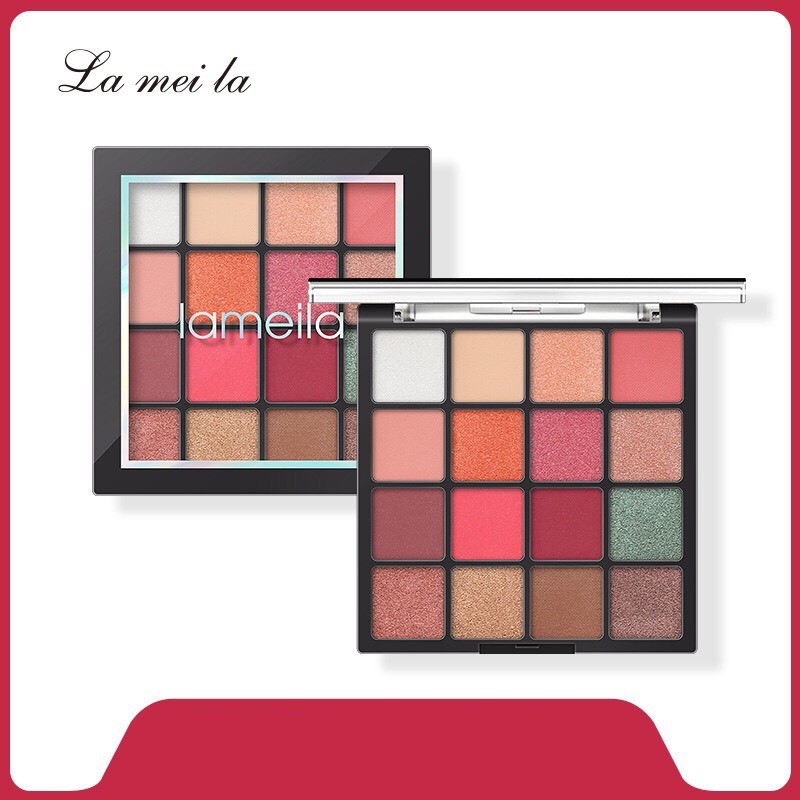 [FREE SHIP ĐƠN 50K] Bảng phấn mắt Lameila Classic 16 Color Eyeshadow Palette + tặng 1 gói giấy thấm dầu 50 miếng