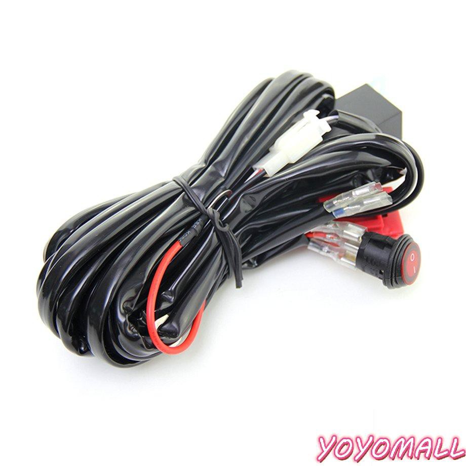 YOYO LED Light Bar Wiring Harness Kit 14AWG 12V On-off Switch Power Relay Switch