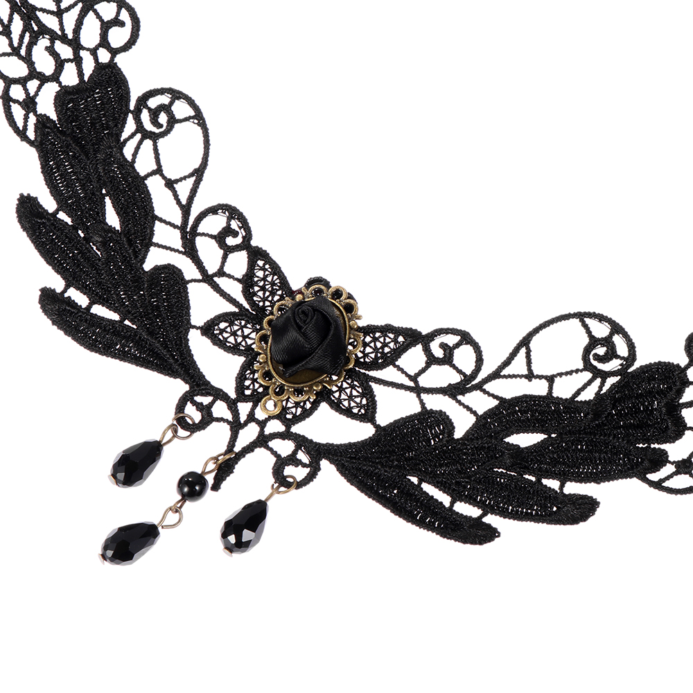Vòng cổ choker bằng ren phong cách gothic cổ điển quyến rũ dành cho nữ