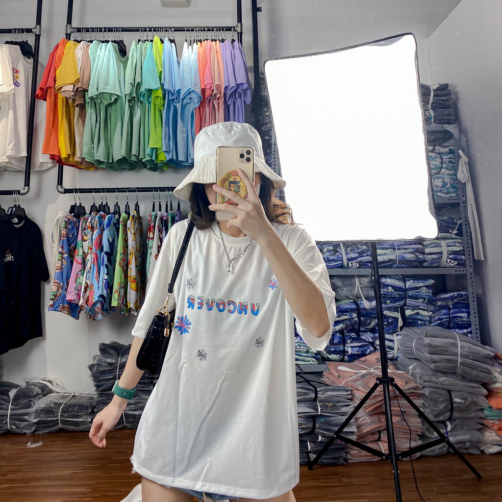 🐣VẢI ĐẸP🐣 Áo thun Uncover xanh ngọc unisex oversize vải cotton xượt poli co giãn thấm hút tốt | BigBuy360 - bigbuy360.vn