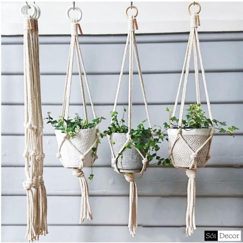 Dây treo chậu cây trang trí Macrame