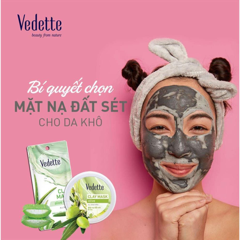 Combo 10 Mặt Nạ Đất Sét Rosa 12g VEDETTE - Hồi phục và Làm dịu da