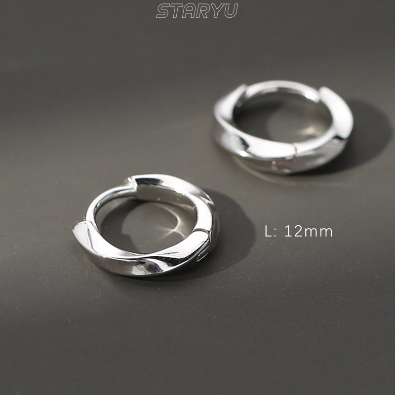 Khuyên tai bạc s925 kiểu dáng cổ điển sang trọng