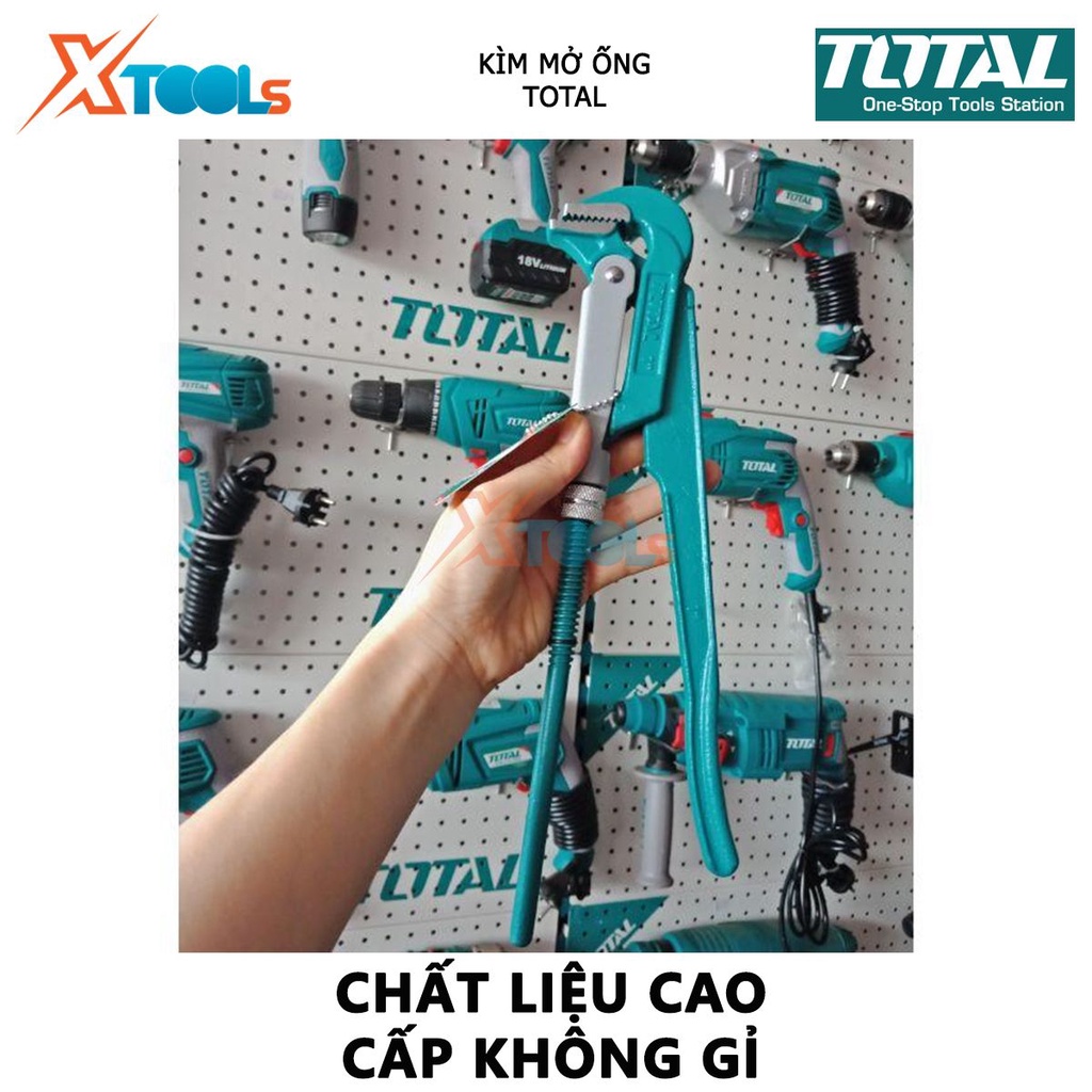 Kìm mở ống TOTAL | mỏ lết 90° quy cách 1 - 2 inch làm từ chất liệu cao cấp, không bị gỉ sét [CHÍNH THỨC] [XTOOLs]