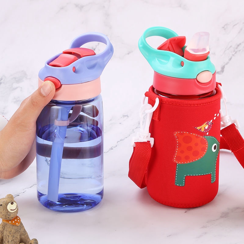 Bình Sữa 450ml 650ml Có Tay Cầm Và Ống Hút Tiện Dụng Cho Bé