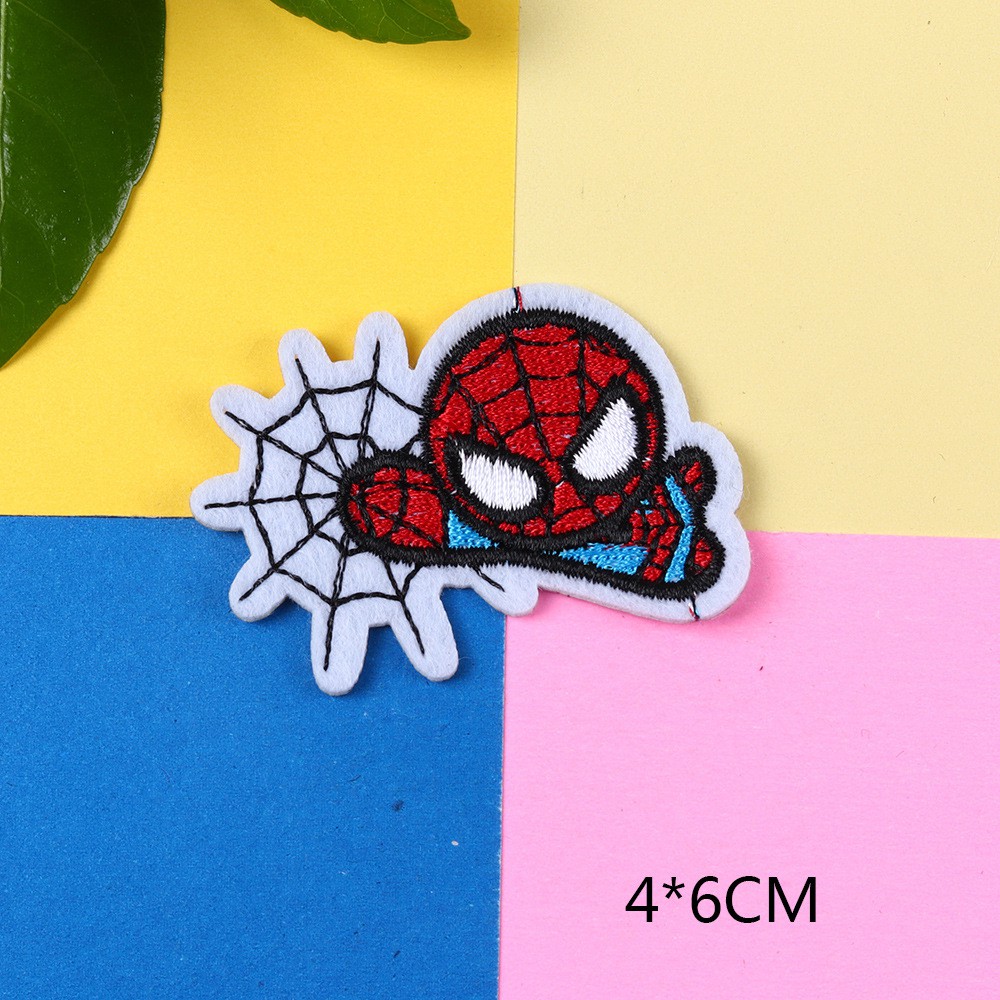 Miếng dán vải, Sticker ủi thêu hình Siêu Anh Hùng đáng yêu