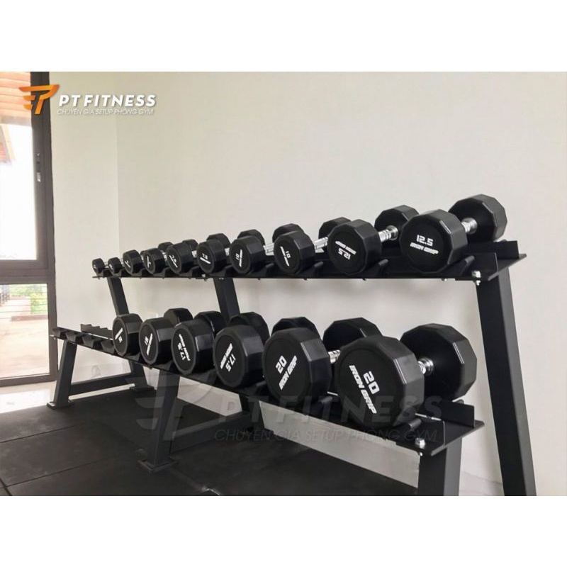 Tạ Tay Bọc Cao Su Thương Hiệu Iron Grip -  Set , Bán lẻ, sỉ, Dumbbells - tập gym thon tay, tập thể dục đa năng