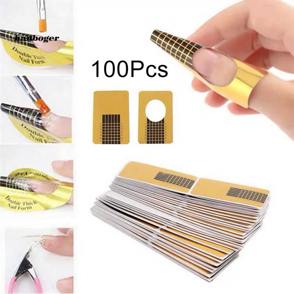 Set 100 Miếng Dán Định Hình Làm Móng Acrylic
