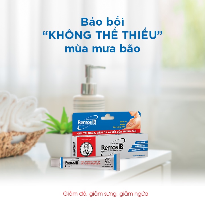 Gel bôi ngứa vết côn trùng cắn Remos IB(Sản phẩm không thể thiếu mùa mưa bão - Hàng chĩnh hãng)