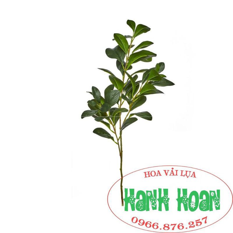 Cành lá chanh , lá chè 3 nhánh 65cm - cây lá giả cao cấp