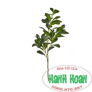 [ Loại 1]Cành lá chanh , lá chè 3 nhánh 65cm - cây lá giả cao cấp