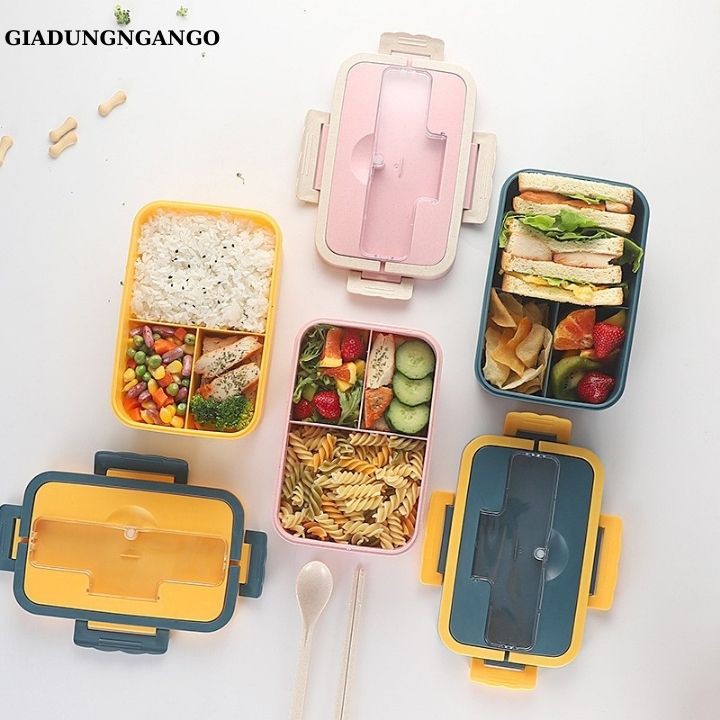 Hộp Đựng Cơm và Túi Giữ Nhiệt 3 Ngăn Lúa Mạch Giữ Nhiệt