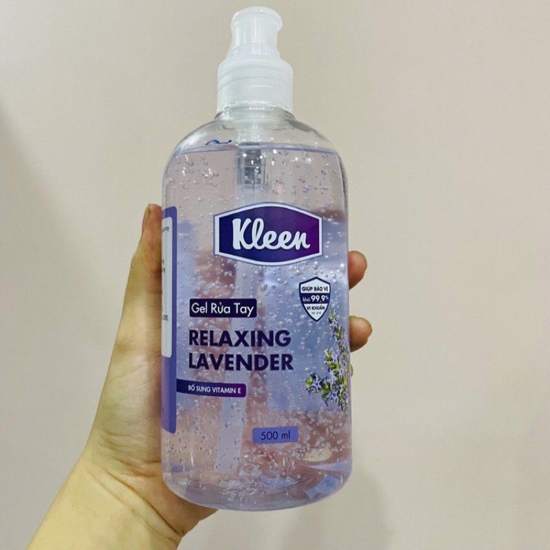 500ml - Gel rửa tay khô Kleen Lavender Trà xanh