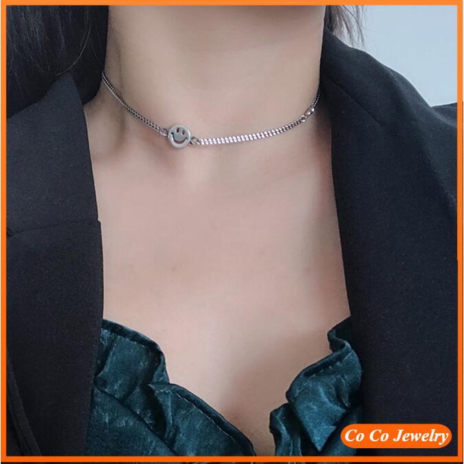 Dây chuyền kim loại trang trí mặt cười xinh xắn thời trang cho nữ