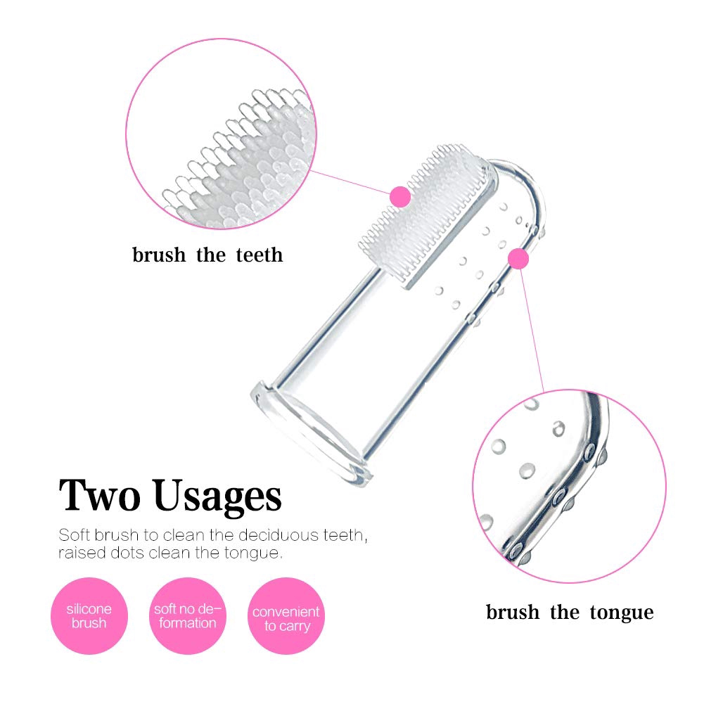 Bàn chải đánh răng bằng silicone cho trẻ sơ sinh