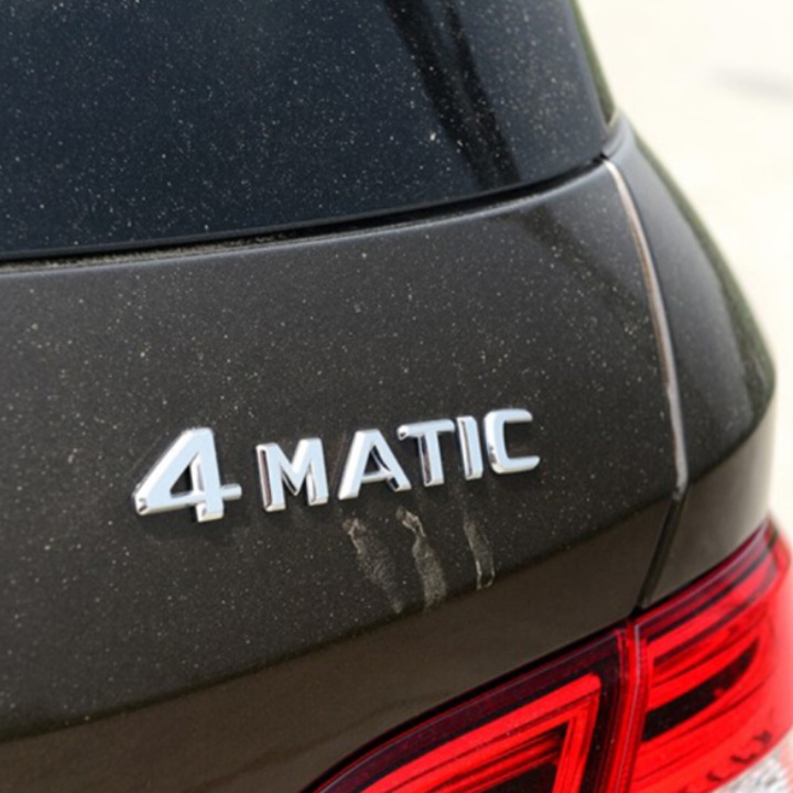 Decal tem chữ 4 MATIC dán xe đuôi ô tô Màu bạc - HÀNG CÓ SẴN