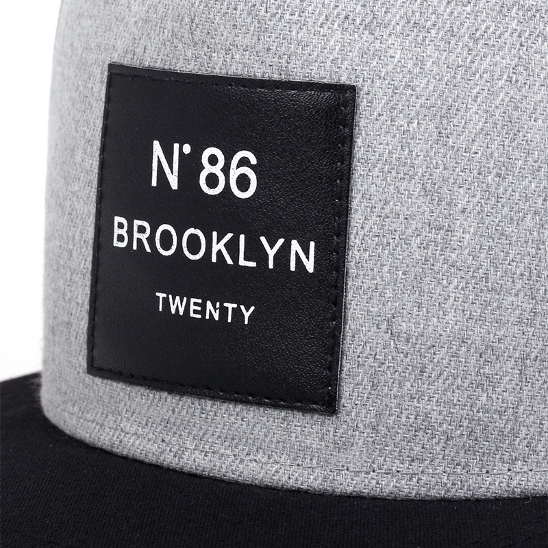 Nón Lưỡi Trai cotton Phối Da Thêu Logo BROOKLYN N86 Thời Trang Cho Nam Và Nữ