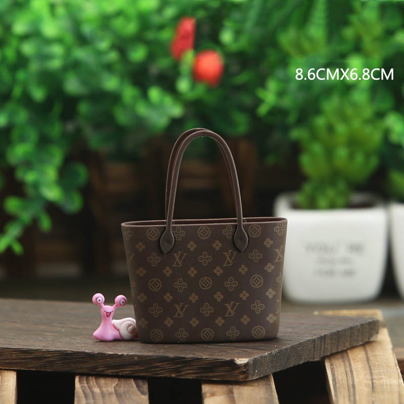 Phụ kiện trang trí bánh sinh nhật bánh kem - Mô hình túi xách trang trí bánh