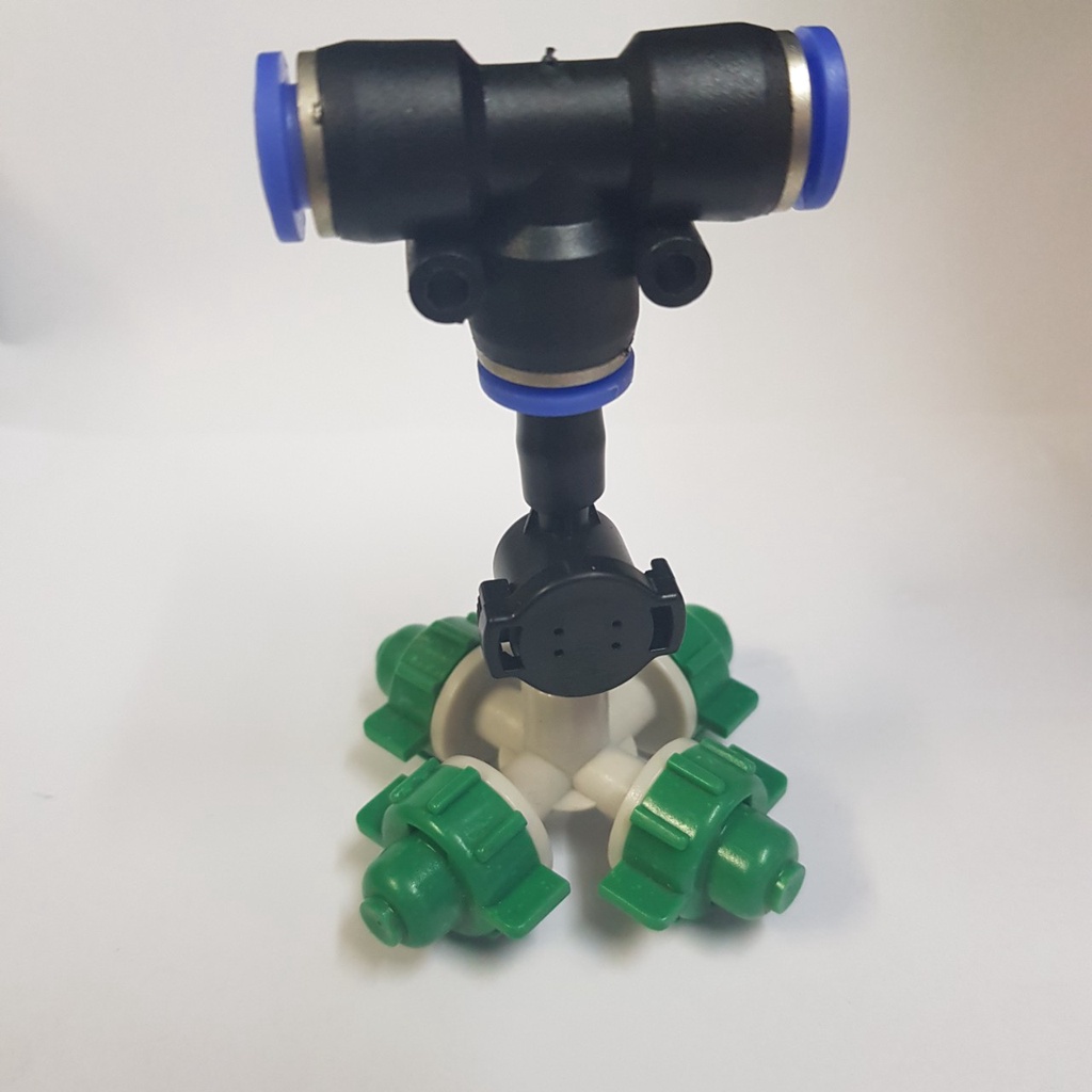 BÉC PHUN SƯƠNG 4 HƯỚNG CHÂN 8MM - BÉC TƯỚI LAN, HOA, CÂY CẢNH MỊN - 10 BỘ