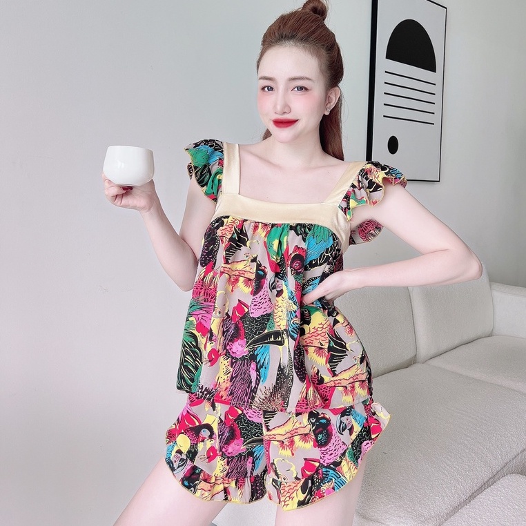 Bộ Ngủ Nữ SOJUN Bộ Mango Cánh Tiên 40-63Kg