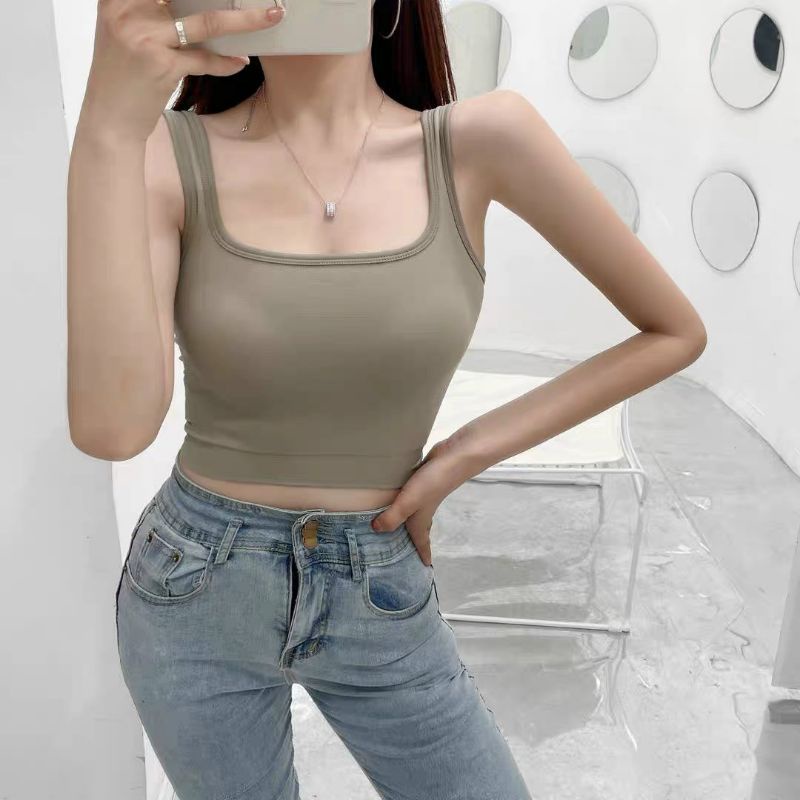 Áo Bra Cotton Cổ Vuông Dáng Lừng Basic 1809
