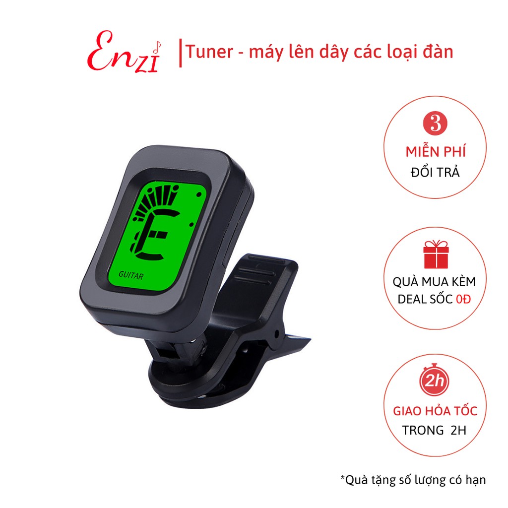 Máy lên dây đàn guitar ukulele violin Tuner guitar ukulele violin chất lượng Enzi