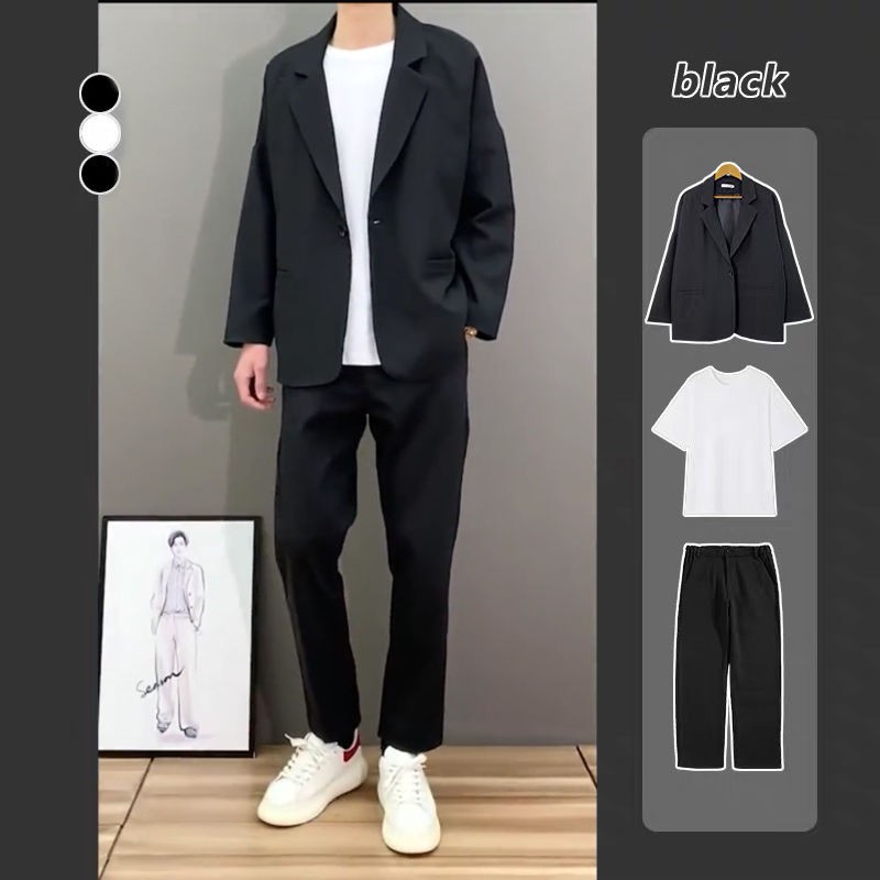 Set Blazer Nam Form Xuông Rộng Mrhero Kèm Quần Âu Nam phong cách Hàn Quốc SET2 M.RO | BigBuy360 - bigbuy360.vn