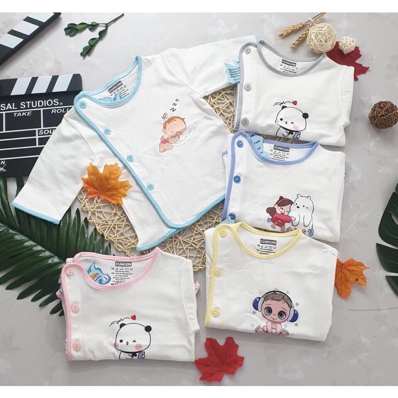 áo thun cotton Cun Con sơ sinh cho bé 2,5kg đến 9kg