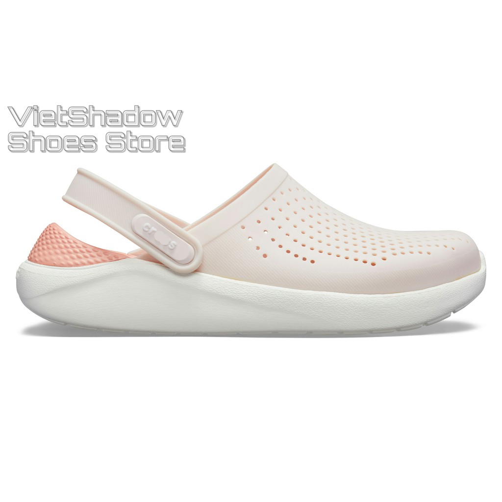 Dép bít đầu - Sục nhựa LITERIDE - Chất liệu nhựa PVC kết hợp EVA siêu nhẹ, không thấm - Màu hồng nhạt, lót hồng | BigBuy360 - bigbuy360.vn
