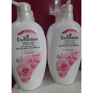 sữa tắm enchanteur màu hồng 650ml